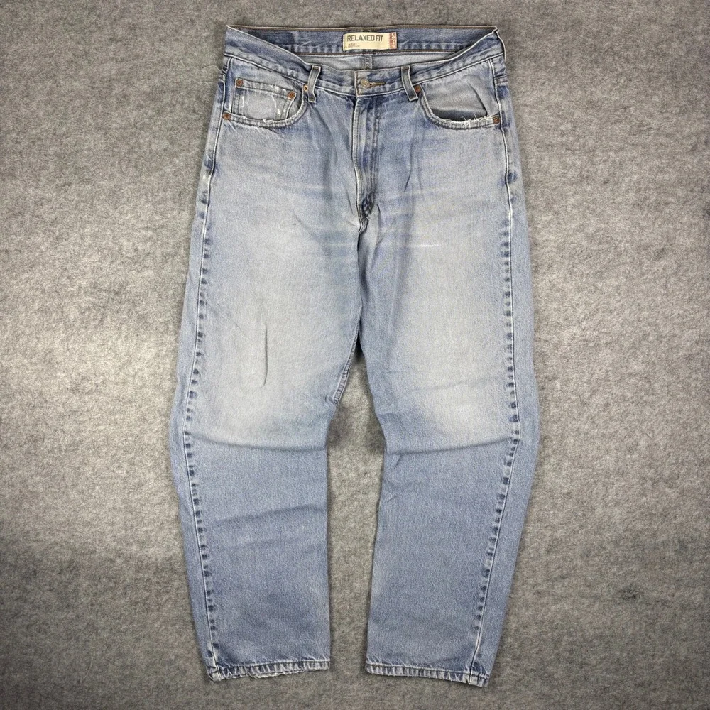 Levi's 550 Relaxed Fit Jeans Light Wash Blue Denim Tapered Leg 34x32